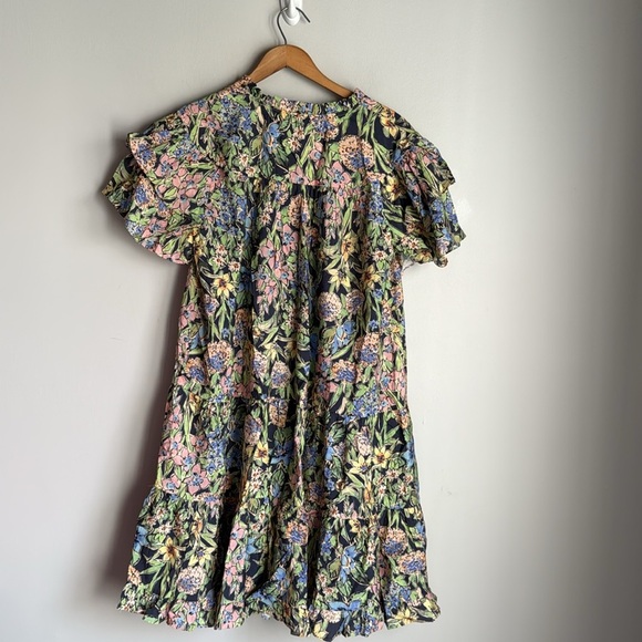 NEW current air flutter sleeves FLORAL TIERED DRESS Medium - Picture 3 of 14